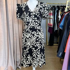 Floral Carolina Herrera Short Sleeve Dress
